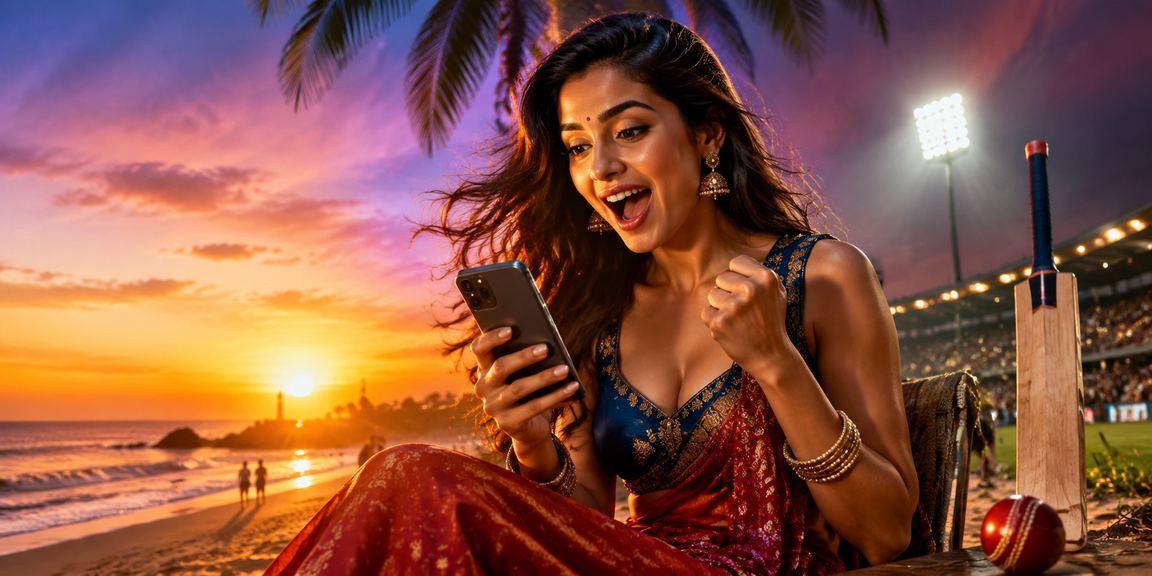 Cricket fans using mobile payments while watching a beach match in Goa